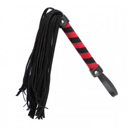 Плетка замш с красно-черной ручкой, 38 см – фото