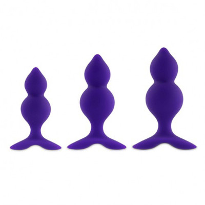 Анальная пробка маленькая фиолетовая Feelztoys - BIBI TWIN BUTT PLUGBIBI TWIN BUTT PLUG (36243) – фото 1