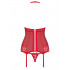 Еротичний корсет і трусики з мережива з пажами для панчіх corset & thong S/M (35848) – фото 11