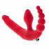 Безремневой страпон с вибропулей, влагостойкий, силикон, красный (36909) – фото 2