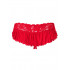 Сексуальные стринги кружевные с атласом и юбочкой, красные  L/XL (35592) – фото 6