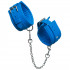 Крепкие наручники из кожзама, синие (33134) – фото 4