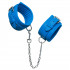 Крепкие наручники из кожзама, синие (33134) – фото 2