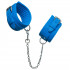 Крепкие наручники из кожзама, синие (33134) – фото 3