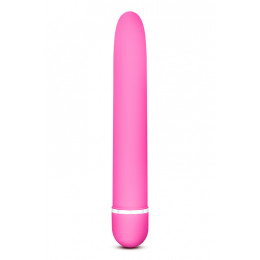Вібратор класичний, мультишвидкісний, пластик, рожевий, 17,7 см