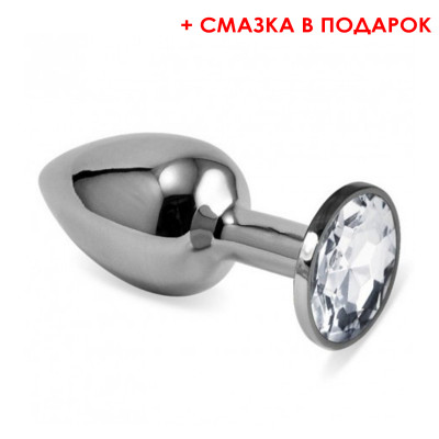 Анальная пробка Silver Diamond M 8,5x3,5 (31873) – фото 1