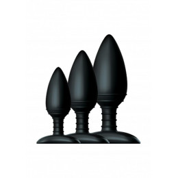 Набір анальних пробок Nexus Butt Plug Trio, 3 шт, чорний – фото