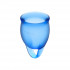 Набор менструальных чаш Satisfyer (Сатисфаер) Feel Confident (dark blue), 15мл и 20 мл (39537) – фото 3