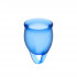 Набір менструальних чаш Satisfyer (Сатисфаер) Feel Confident (dark blue), 15мл і 20 мл (39537) – фото 2