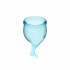 Набір менструальних чаш Satisfyer (Сатисфаер) Feel Secure (light blue) (39542) – фото 4