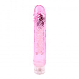 Вібратор реалістичний Crystal Jellie, рожевий, 23см х 4,5 см – фото