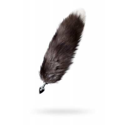 Анальна пробка з хвостом чорно-бурої лисиці, 45 см, Розмір S (43004) – фото 1