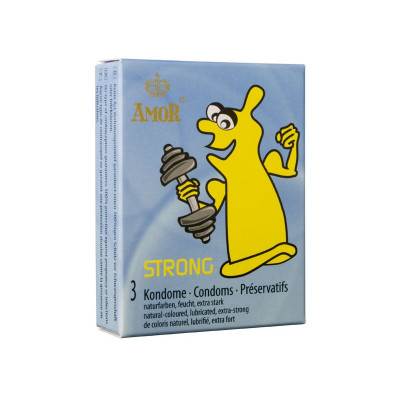 Презервативы прочные Amor STRONG 3 шт в упаковке (25467) – фото 1
