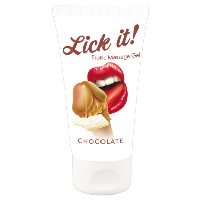 Масажний гель-лубрикант Lick It! зі смаком шоколаду, 50 мл (44091) – фото 1