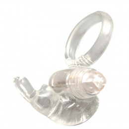 Эрекционное кольцо с клиторальным стимулятором в виде кролика
