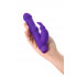 Вибратор-кролик, на батарейках, силикон, фиолетовый, 18 см (43834) – фото 2