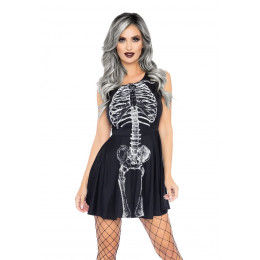 Платье с принтом скелета Leg Avenue Skeleton Babe, размер S – фото