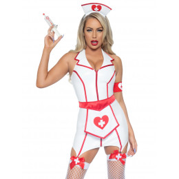 Костюм еротичної медсестри Leg Avenue ER Hottie, 4 предмета, розмір XS – фото