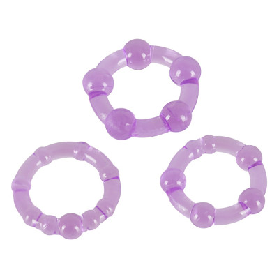 Набор эрекционных колец Get Hard, 3 шт, фиолетовые (5568) – фото 1