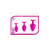Набір анальних пробок з камінням рожевих Luxe BLING PLUGS, 3 шт (46083) – фото 8