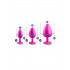 Набор анальных пробок с камнями розовых LUXE BLING PLUGS, 3 шт (46083) – фото 5