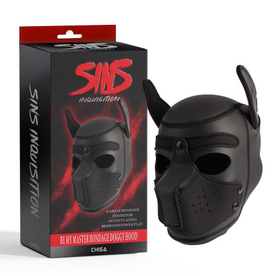 Маска-шлем собачки на голову Sins Inquisition Be My Master Bondage Puppy Hood, черная (52518) – фото 1