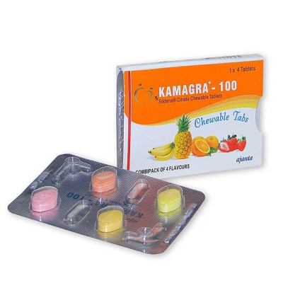 Возбудитель Kamagra 100 жевательные таблетки, цена за 1 табл (31226) – фото 1