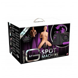 Секс-машина G-spot Machine з насадками, фіолетово-чорна – фото