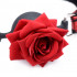 Кляп силіконовий з трояндою Master Series, чорно-червоний (46332) – фото 6