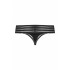 Сексуальные стринги с  широкой полупрозрачной резинкой, чёрные  Noir Handmade S (30708) – фото 6