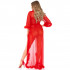 Пеньюар еротичний Leg Avenue Marabou Trimmed Long Robe, червоний, розмір One size (207452) – фото 4