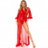 Пеньюар еротичний Leg Avenue Marabou Trimmed Long Robe, червоний, розмір One size (207452) – фото 5
