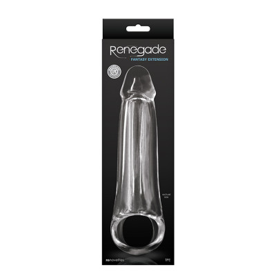 Насадка на пенис удлиняющая Renegade Fantasy Extension Lg Clear, 23.3 см х 6 см (204851) – фото 1