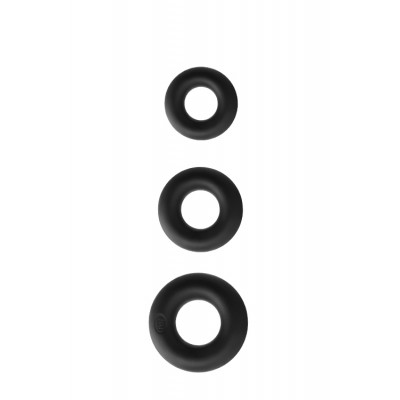 Набір кілець для члена Renegade Super Soft Power Rings, 3 шт, чорний (204865) – фото 1