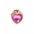 Анальна пробка метал з рожевим серцем s Plug-Jewellery, 7 см х 2.7 см (54018) – фото 8