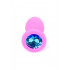Анальная пробка силиконовая с синим камнем S Plug-Jewellery, 7 см х 2.7 см (54054) – фото 4