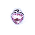 Анальна пробка з рожевим каменем Plug-Jewellery Silver Heart, 7 см х 2.7 см (54024) – фото 2