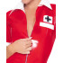 Костюм секси медсестры Black Level Vinyl Nurse, XL, красный, 2 предмета (214061) – фото 4
