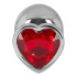 Анальная пробка с красным камнем-сердце You2Toys Diamond Butt Plug medium, 8.2 см х 3.4 см (213812) – фото 3