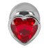 Анальная пробка с красным камнем-сердце You2Toys Diamond Butt Plug large, 9.4 см х 4.1 см (213813) – фото 4