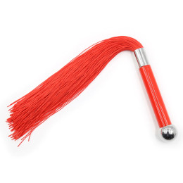 Флоггер (плеть) силиконовый, 40 см, красный – фото