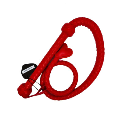 Кнут плетеный, экокожа, красный, 125 см (208023) – фото 1