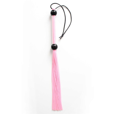 Плеть силиконовая с прозрачной ручкой, 39 см, розовая (208078) – фото 1