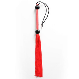 Плеть силиконовая с прозрачной ручкой, 39 см, красная