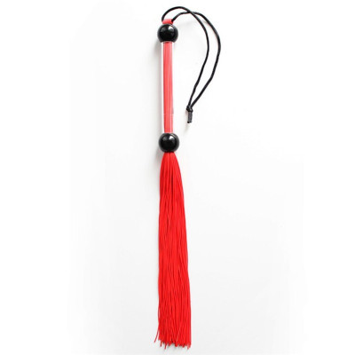 Плеть силиконовая с прозрачной ручкой, 39 см, красная (208077) – фото 1