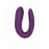 Вибратор для пар с подключением к телефону Double Joy, фиолетовый (208201) – фото 2