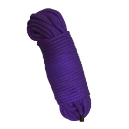 Мотузка для зв'язування 20 метрів, наконечники метал, фіолетова – фото