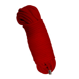 Веревка для связывания 20 метров, наконечники металл, красная – фото
