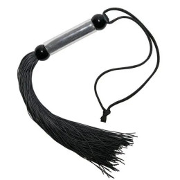 Плеть резиновая с прозрачной ручкой, 51 см, черная – фото