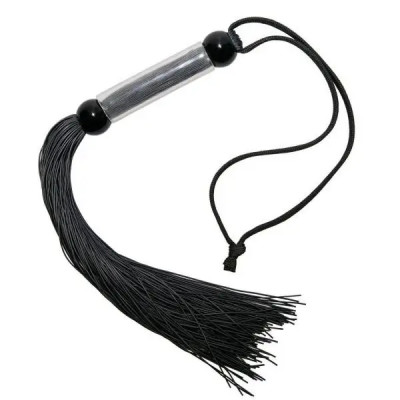 Плеть резиновая с прозрачной ручкой, 51 см, черная (208081) – фото 1